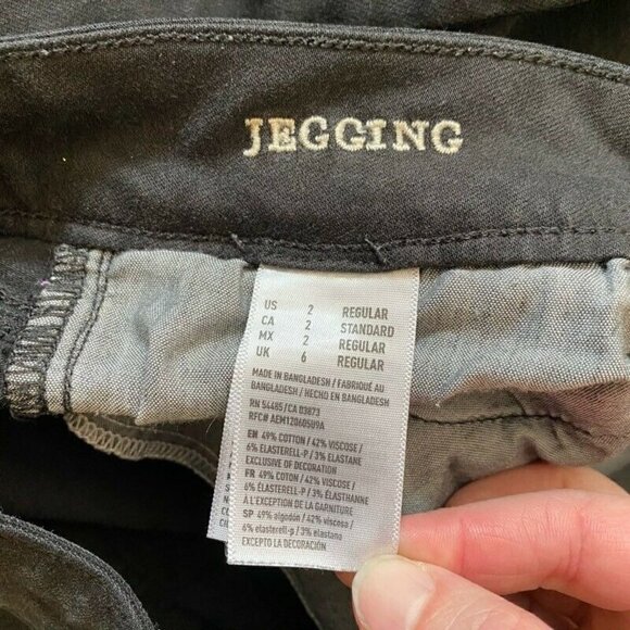 American Eagle Outfitters Jeggings Jeans Black 2 - Picture 7 of 7